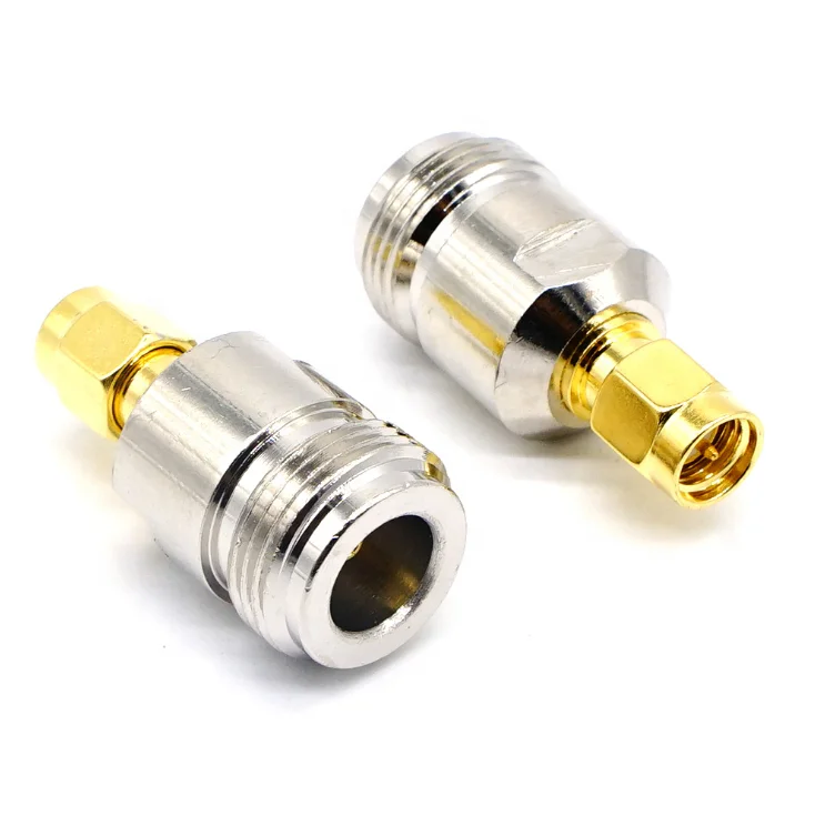 1pce F male plug to SMA male plug center RF coaxial adapter connector 