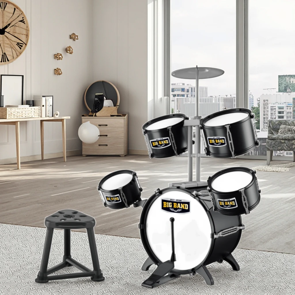 Заводская распродажа обучающая детская музыкальная большая ударная установка джазовая клавиатура гитара батарея для обучения детей