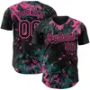 Black Teal Green Pink