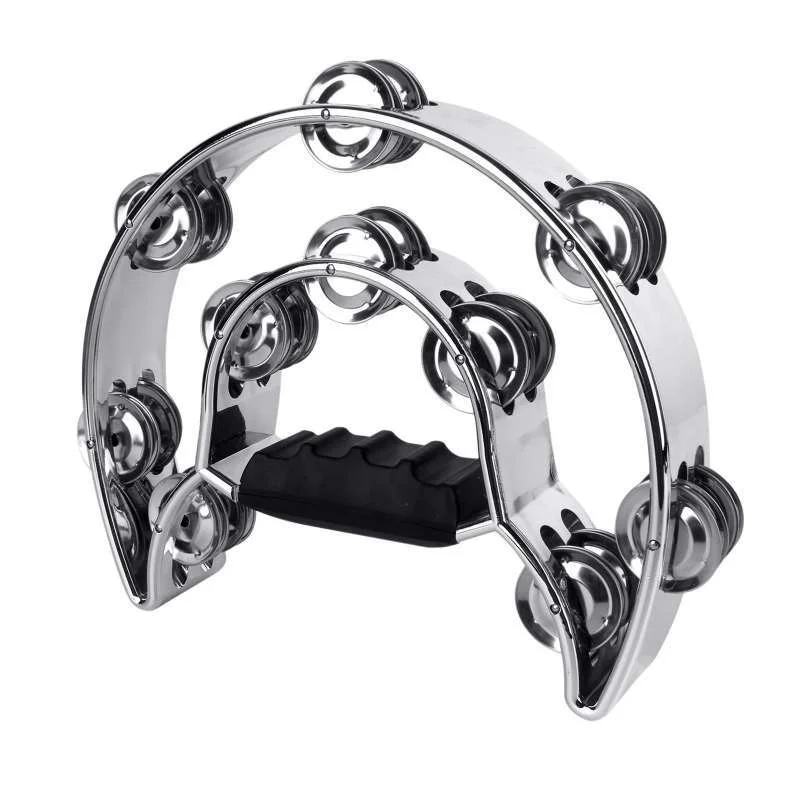 Children's Plastic Half Moon Silver Color Musical Instrument