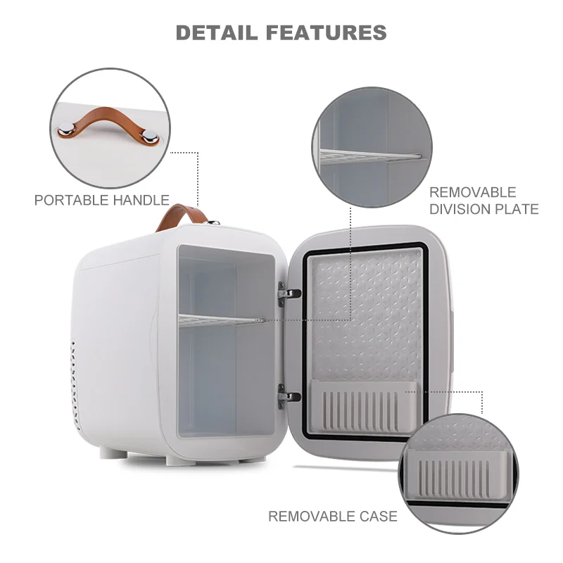 Factory Portable Handle Custom Room Table Top Cosmetics 4L 5L Mini Fridge Small Refrigerator