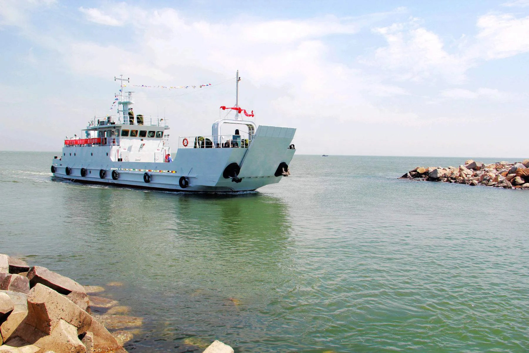 Steel Boat Landing Craft Boat Roro 9-37M ROPAX - DWT 1000t