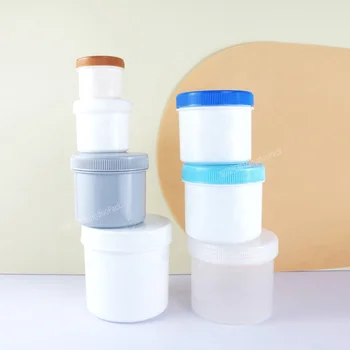 PP Wide-Mouth Jar 50g 80g 100g 200g 250g 500ml for Hand Cream Facial Cleanser Lotion Mascara Cosmetic Packaging