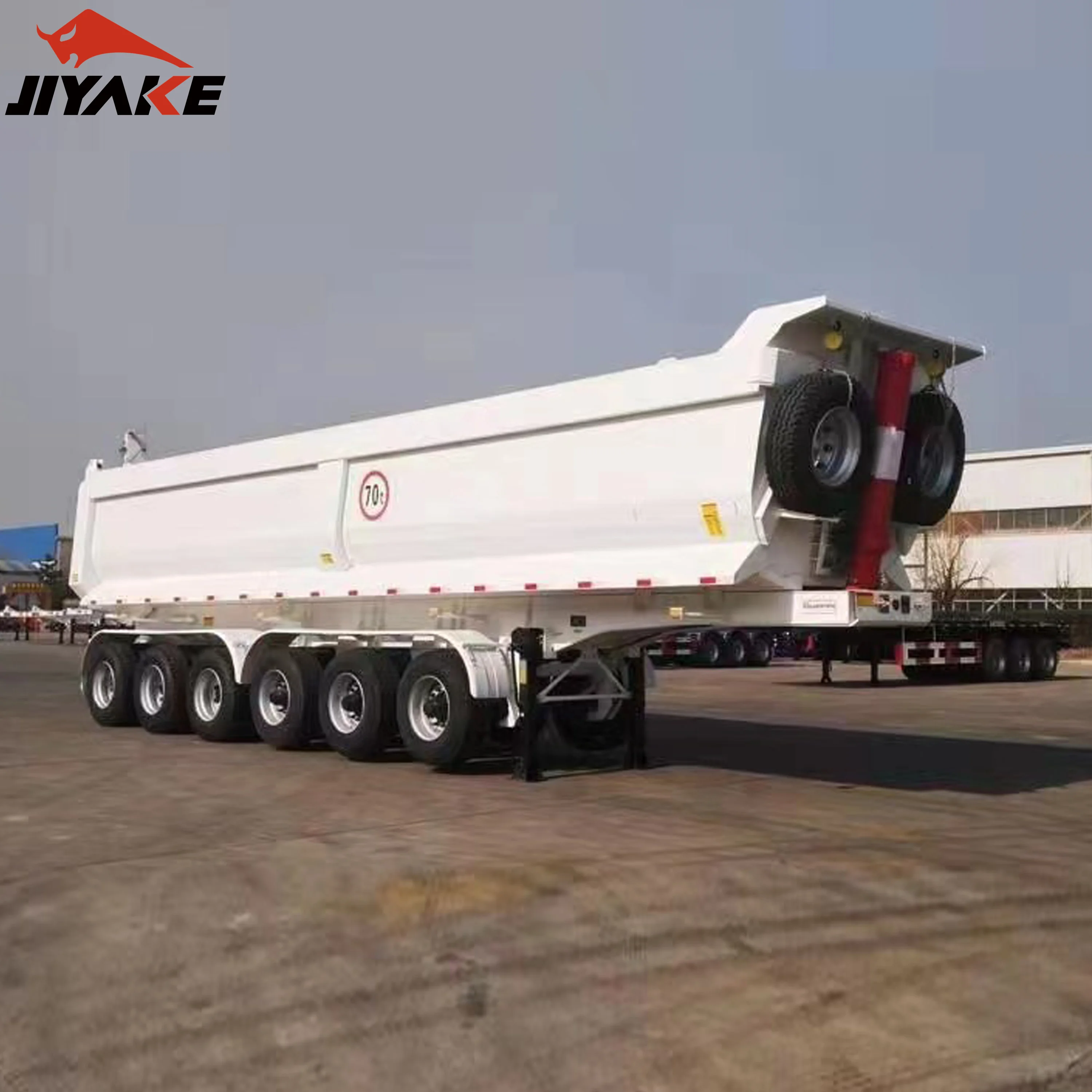 Axles U Shape Tipper Capacity Dump Box Tons Dump Semi Trailer Van