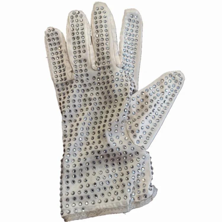 Halloween LED Flash Light Gloves Michael Jackson White Crystal
