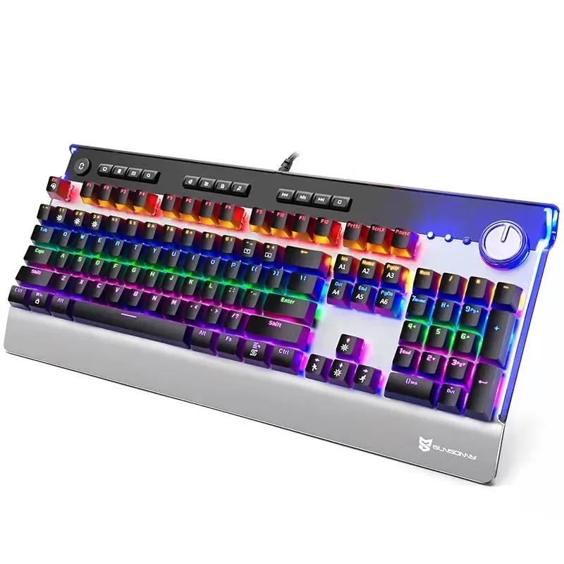 J30 Wired Mechanical Keyboard - 104 Keys with RGB Lighting