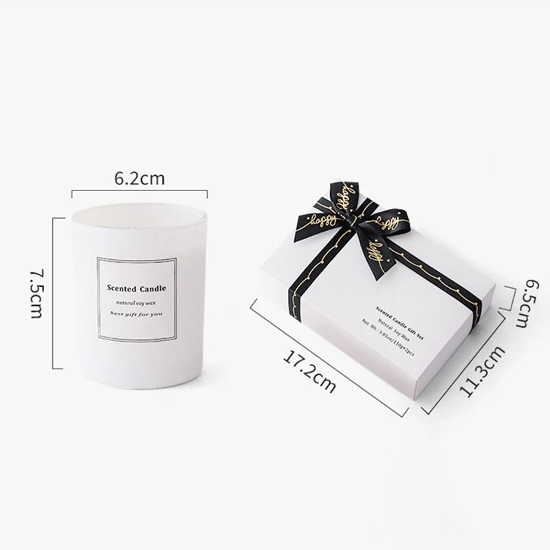 Luxury Candle Jars Lid And Boxes Set Paper Inserts Unique Gift Scented