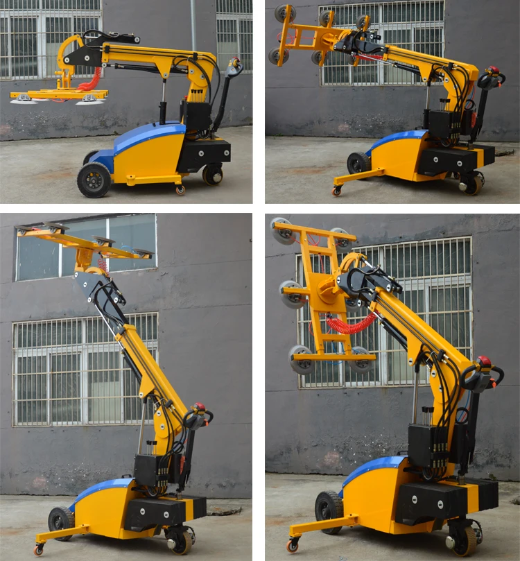 Mobile 800kg Battery Vacuum Lifter Glass Installation Robot Glass 