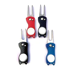 Carbon fiber shell golf Fork Multi functional sturdy and practical plastic Divot Repair Tool  Other Golf Products