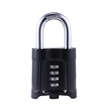 thumbnail interactive-video image 1 of 4 Pcs Heavy Duty Long Shackle Padlocks With Keys - 32mm/38mm, Security Key Lock For Gym Locker 1 of 11