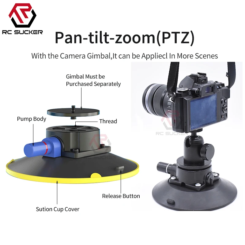 Hand Tool 6" 150mm Hand Pump Vacuum Mounting Suction Cup Lifter Vacuum ...