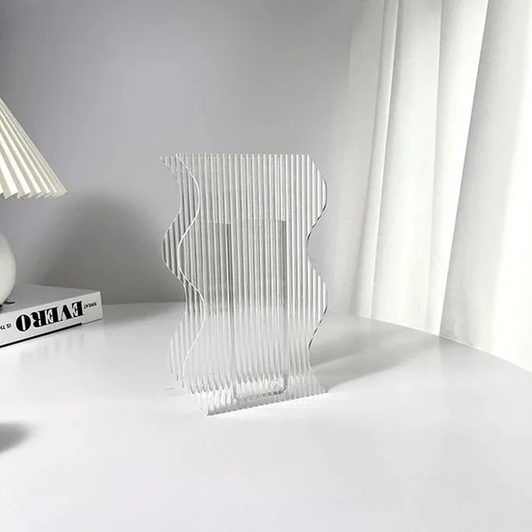 Custom Nordic Luxury Crystal Home Decor Book Shape Vase Clear Book