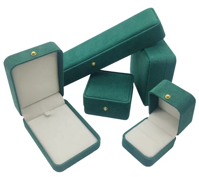 Amino Wholesale Custom Velvet Jewelry Box  Luxury Pendant Earring Bracelet Necklace Ring Box Velvet jewelry Packaging Box