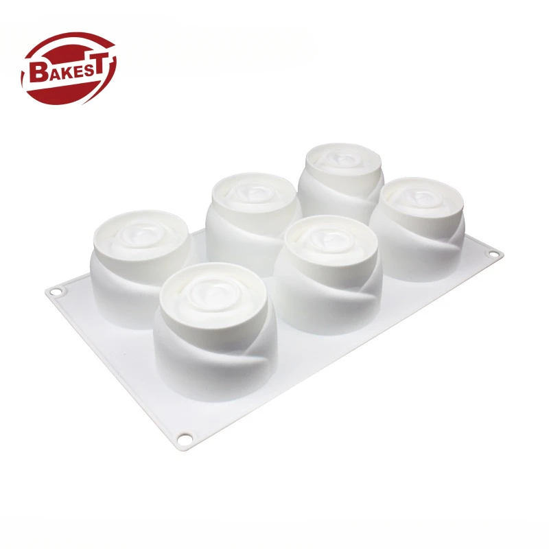 Romantic Rose-Shaped French Mousse Cake Silicone Mold French Dessert Tool for Home Use for Decor Cube Lollipop Packaged Bag