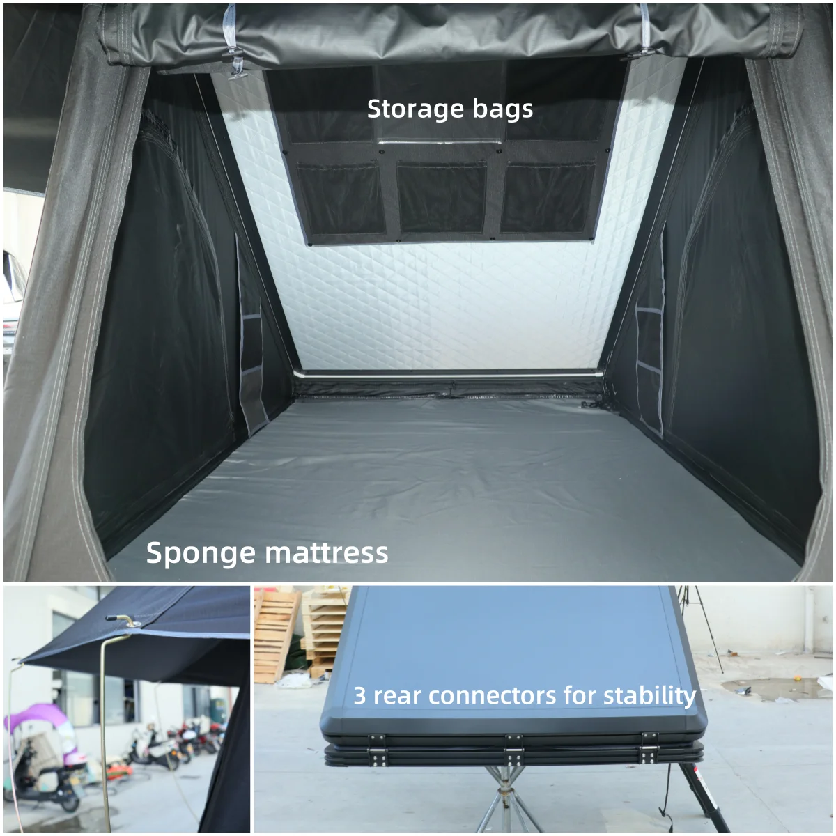 BIENTE Hard Shell Roof Top Tent for Toyota SUV Jeep Truck Van for Car Camping Rooftop Tent