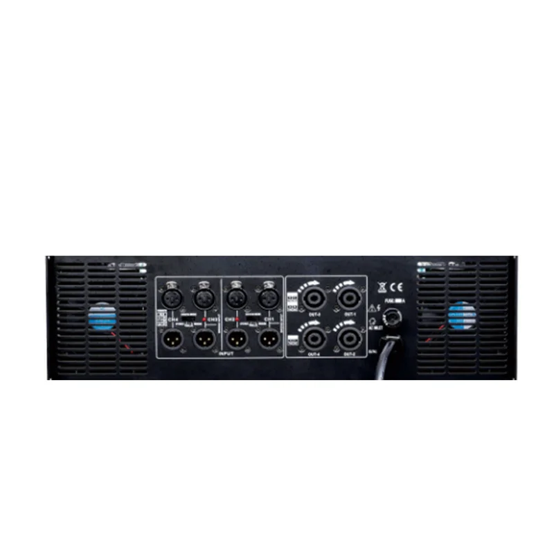 Four Channel Professional Power Amplifier - Damping Factor 8Ω >400