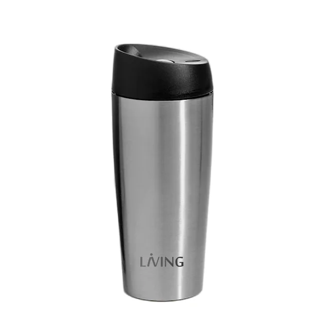 400ml Coffee Mug Stainless Steel Vacuum Travel Mug Push Button 14oz Cups Keep Hot Ice Drinks