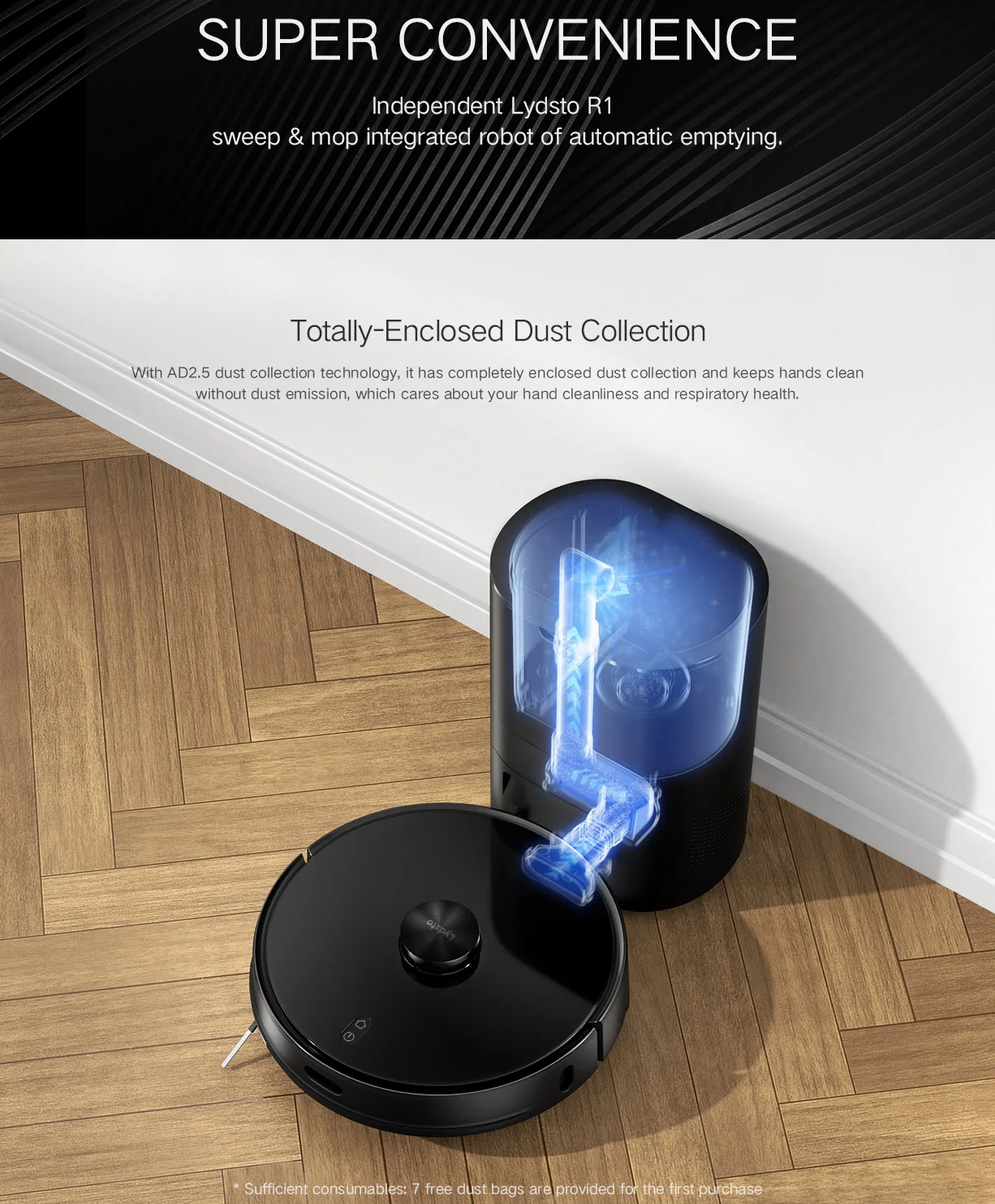 Xiaomi Mijia Youpin Lydsto R1 With Smart Sweeping Mopping Intelligence