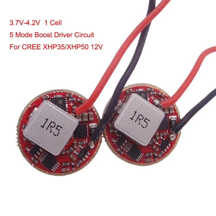 12V Boost Driver Circuit Board 5 MODE 22mm With Memory Mode for  XHP35