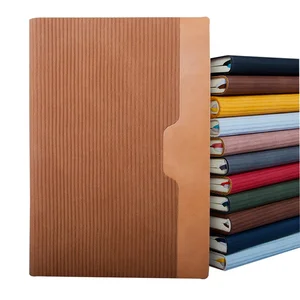 Corduroy Luxury A5 Custom Notebook 2 Tone Softcover Agenda 2026 PU Leather Journal Handmade Notepad Gift Sewing Binding