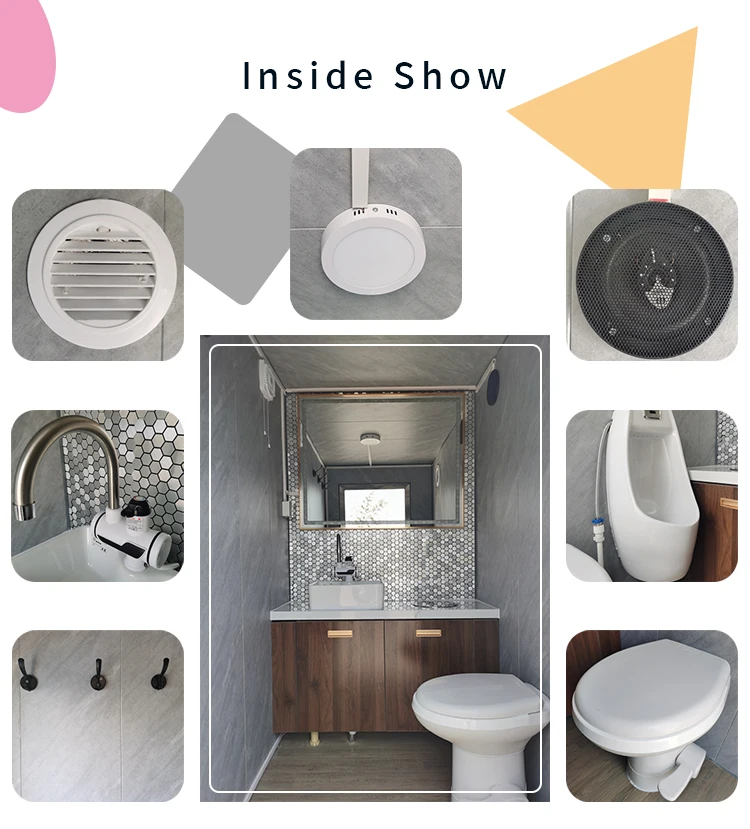 Luxury Portable Toilets Sliding Door Outdoor Shower Cabin for Bathroom ...