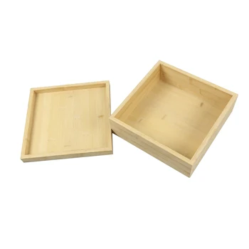 Custom Solid Wood ODM OEM FSC Handmade Bamboo Wood Box Gift Solid Slide Lid Wooden Storage Box
