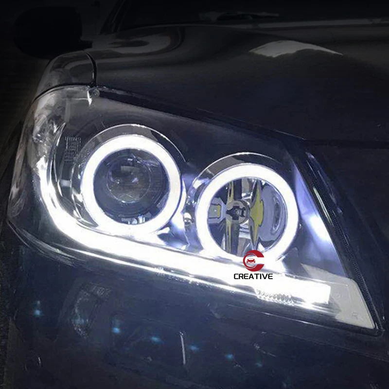 For TOYOTA Camry  Aurion LED Strip  Angel Eyes Head Light  2009 2010 2011 Xenon Projector Lens