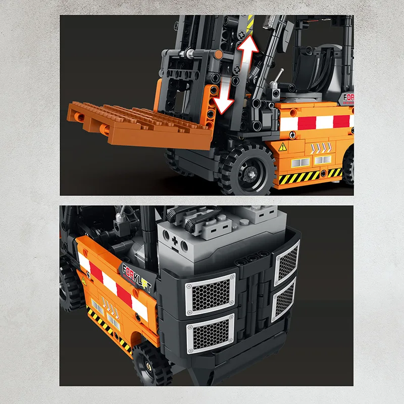 22002 Remote Control Forklift Birthday Gift Boy Children Learning Toy  RC Car Truck Brick Kid Building Block