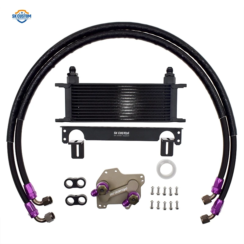 VW CC TT Golf MK6 MK7 Audi A1 A3 Q3 Skoda 1.6 2.0 Tdi Engine Oil Cooler Kit 13 Rows Oil Radiator