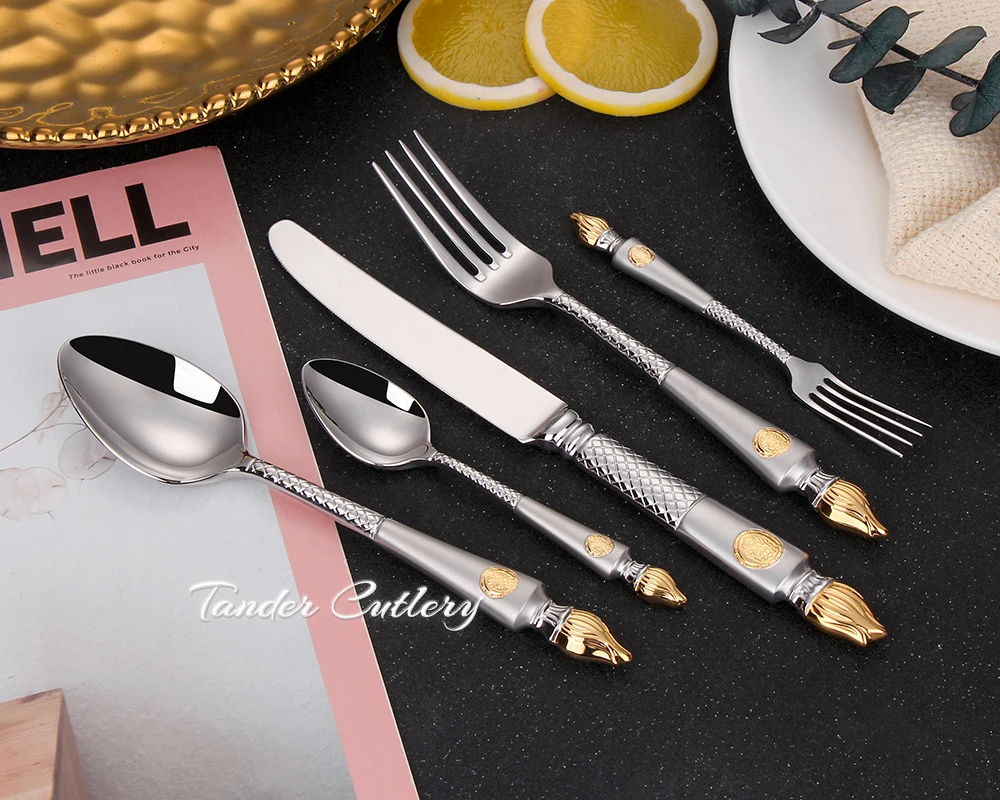 Royal Luxury Gold Cutlery Set - 18-10 Stainless Steel