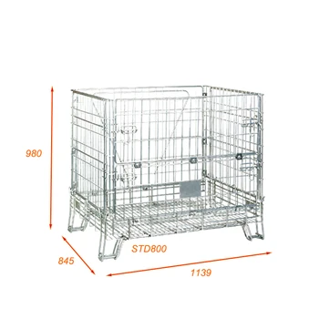 1139x845xH980mm Stillage Cage Industrial Transport Stackable  Welded Wire Mesh Containers