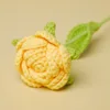 One finished yellow flower