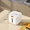 5kg rice container with flip lid-measuring cup-white