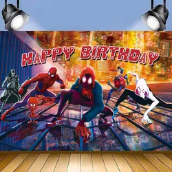 Buy Photography Backdrop Spiderman Birthday Photography Photo Backdrops Children Happy Birthday Party Banner For Kids Avengers Birthday