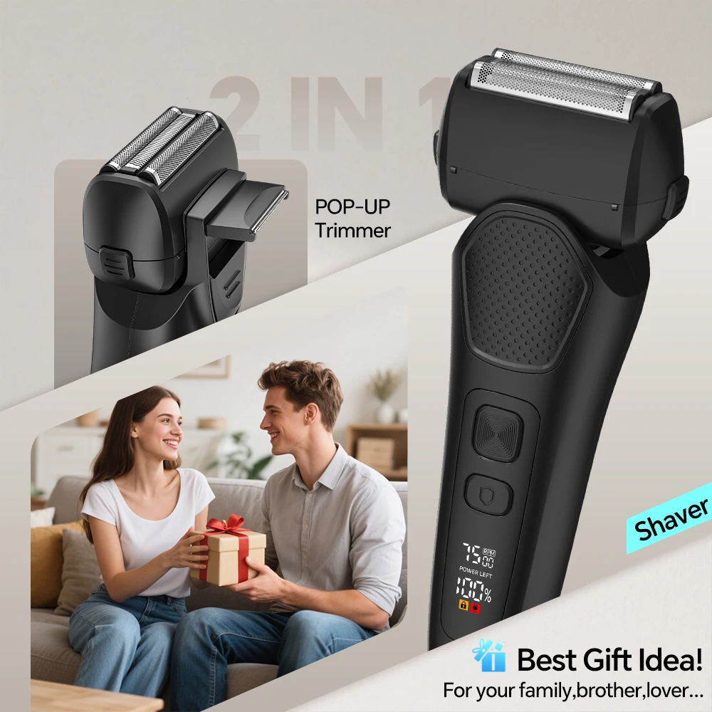 Exclusive USB Household RV Hotel Use Electric Shaver Three Reciprocating Blades Full Body Sideburns Shaving Washing Features factory