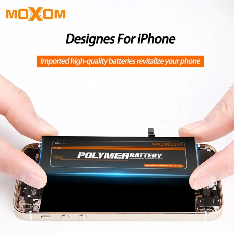 
 Аккумулятор для телефона с реальной емкостью 1810 мАч для iphone, оригинальный аккумулятор MOXOM для iPhone 6  