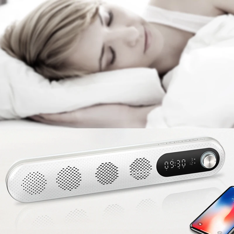 YAYUSI K7 High Version Alarm Clock Bullet Soundbar Wireless Speaker With LCD Screen 3000mAh