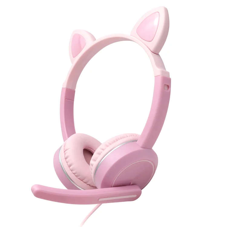 Fone De Ouvido Rosa Com Fio Para Meninas,Headset Fofo De Gato Akz-024 Com  Microfone Para Pc/ps4 - Buy Rosa Com Fio Orelha Gato Bonito Akz-024 Fone De  Ouvido,Com Fone De Ouvido Microfone
