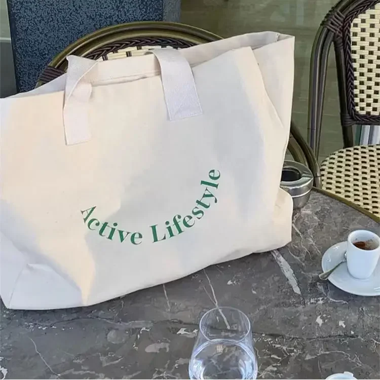 Customized Logo Eco Friendly Oversize Large Grocery Cotton Canvas Beach Gift Shopping Tote Bag manufacture