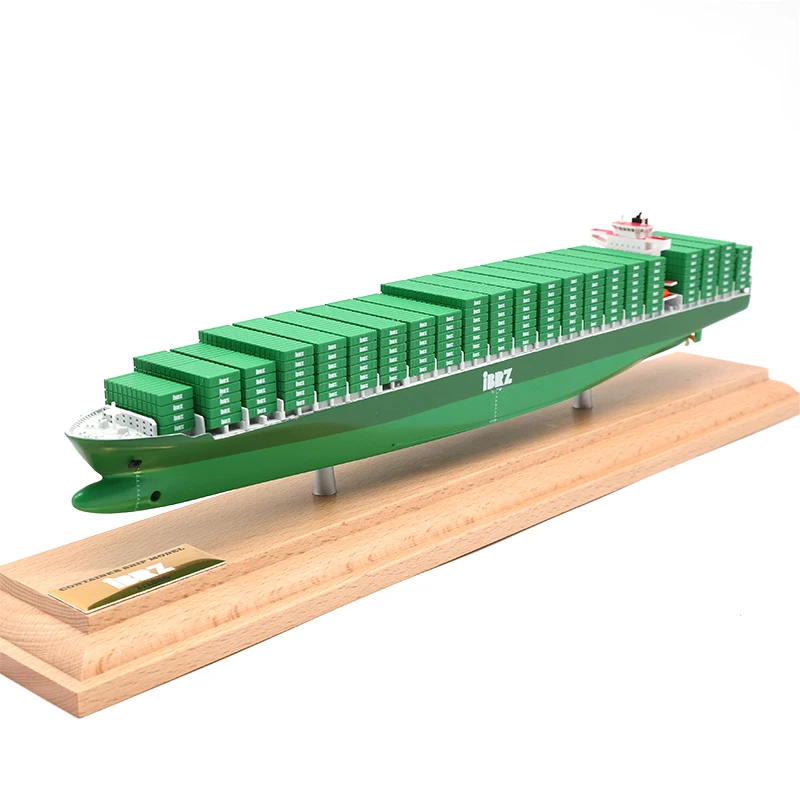 【L】O.A.S Factory's Workmanship Scale Boat Model 1:1000 Scale Customized 35cm iBRZ Container Ship Model For Shipping Gift