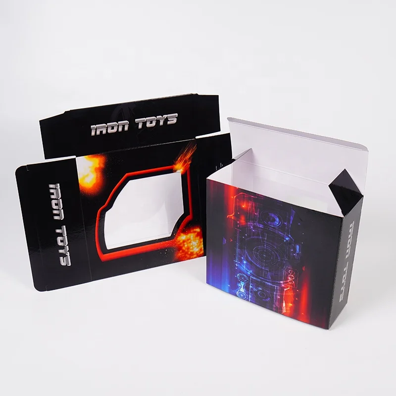Custom Small Mini Printed Toy Doll  Model Car Box Packaging Wholesale Pet Toy Cardboard Packaging Box With Window