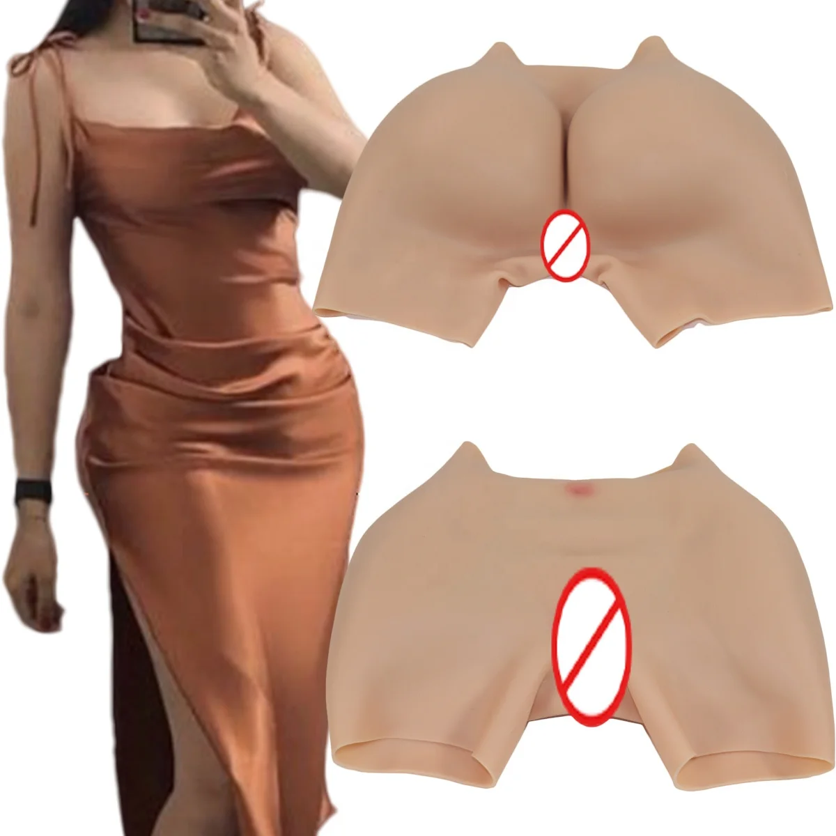 Firm Tummy Control High Waist Shaping Panties Silicone Butt and Hip Silicone Panties Shapewear for Daily Wear Butt for Women