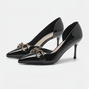 New Women's Stiletto heels Pointy sexy women's shoes with slender heels 7 cm high rubber insole for summer and autumn