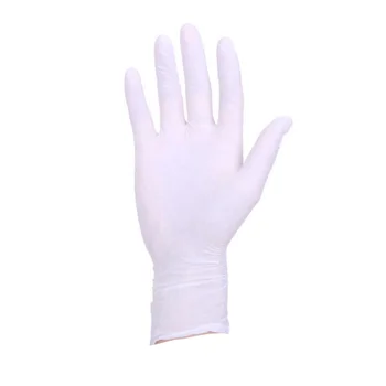 GD1001 White Disposable Nitrile  Rubber Powder free Exam Cleaning Gloves