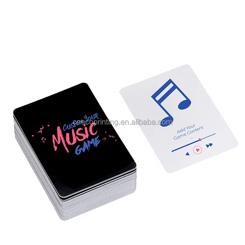 Manufacturer Custom Printing Fun Music Game Card Melody Pop Music Trivia Card Game