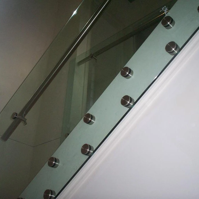 High quality 50mm diameter adjustable classic standoffs glass railings for staircase/balcony