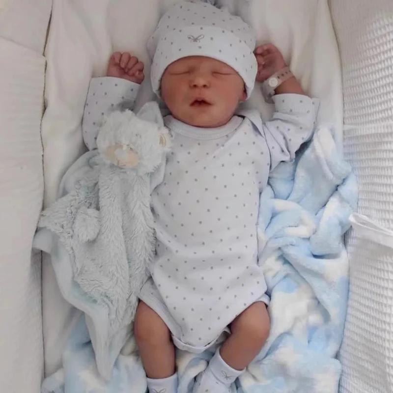 Лидер продаж, реалистичные куклы-реборн 18 дюймов, мягкие Утяжеленные куклы ручной работы, Реалистичная силиконовая кукла-Малыш для девочек