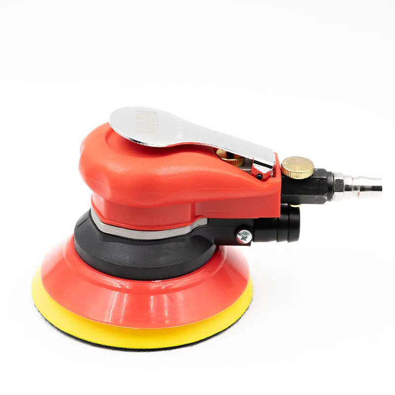 Quick Sanding with High Efficiency and Low Vibration 6 inch Red Pneumatic Sander