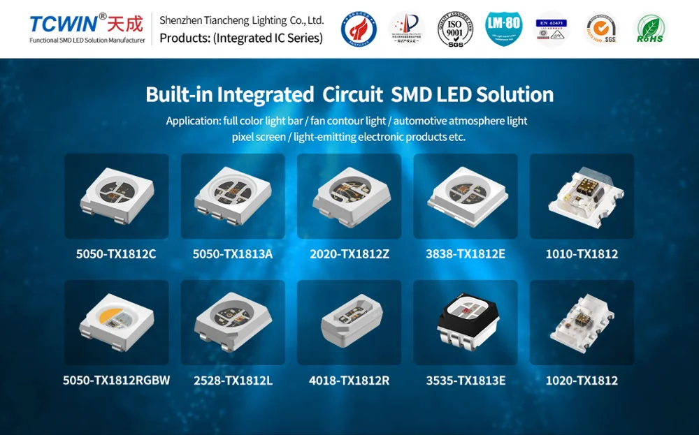 TCWIN Patent Product 3838 RGB Smd Led with High Strength