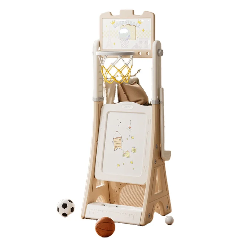 Feelkids Multi Functional Basketball Hoop Plastic Indoor Outdoor Adjustable Toy for 5-7 Year Olds Kids Gift